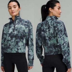 Lululemon Ready To Rulu 1/2 zip pullover diamond dye teal